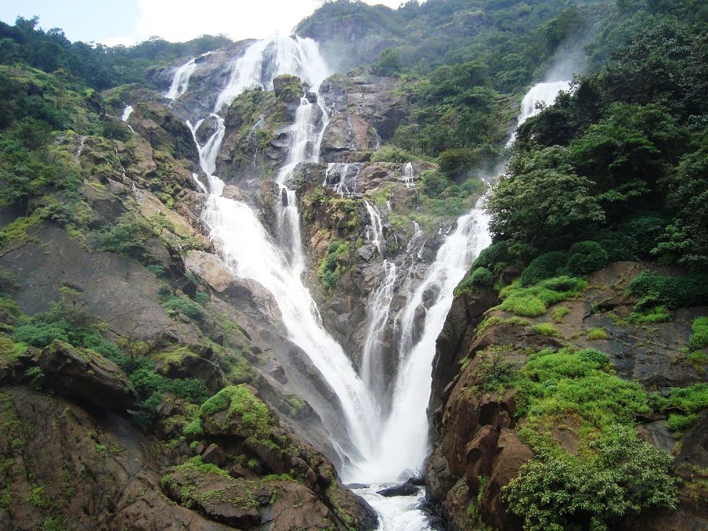 Travel Trip Journey  Dudhsagar Falls Goa India