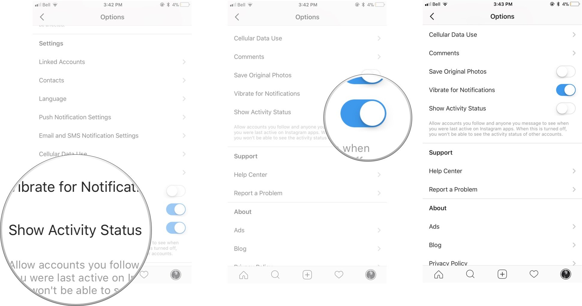How to turn off Instagrams Show Activity Status option and protect 