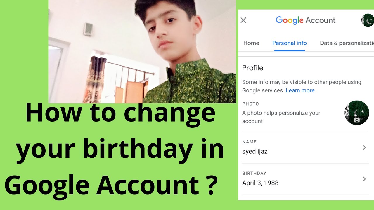 How to change your birthday in Google Account  Google Account  2020 