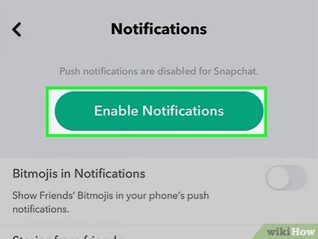 3 Ways to Turn on Snapchat Notifications  wikiHow