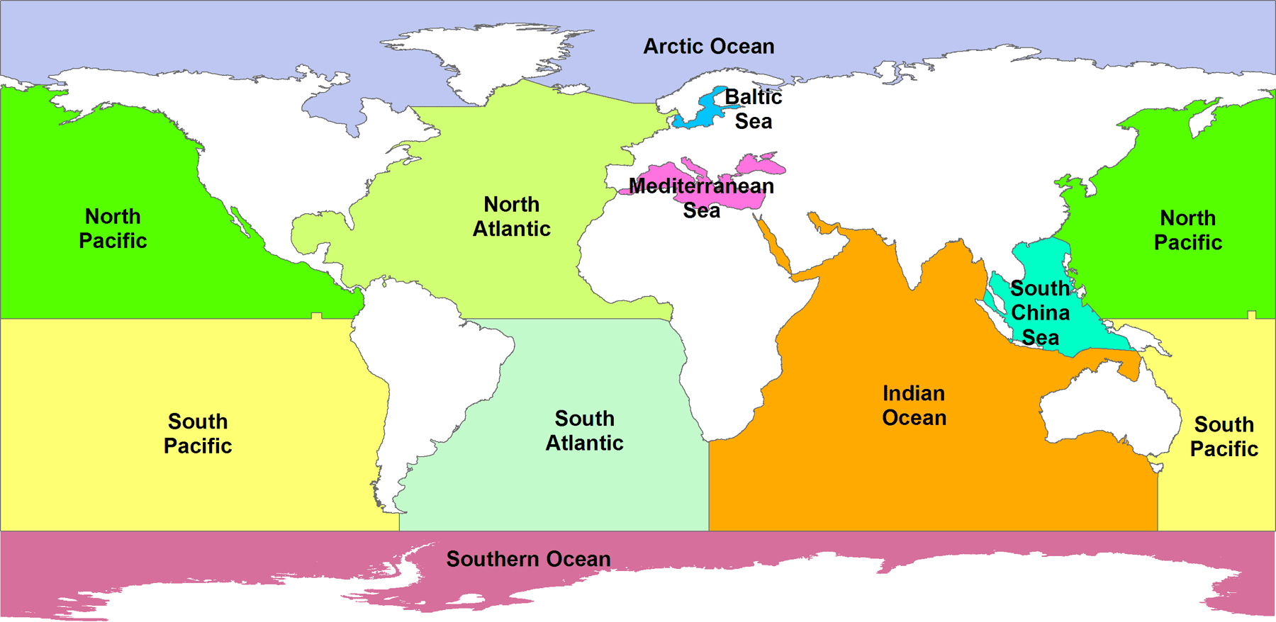 How Many Seas Are in the World in Urdu