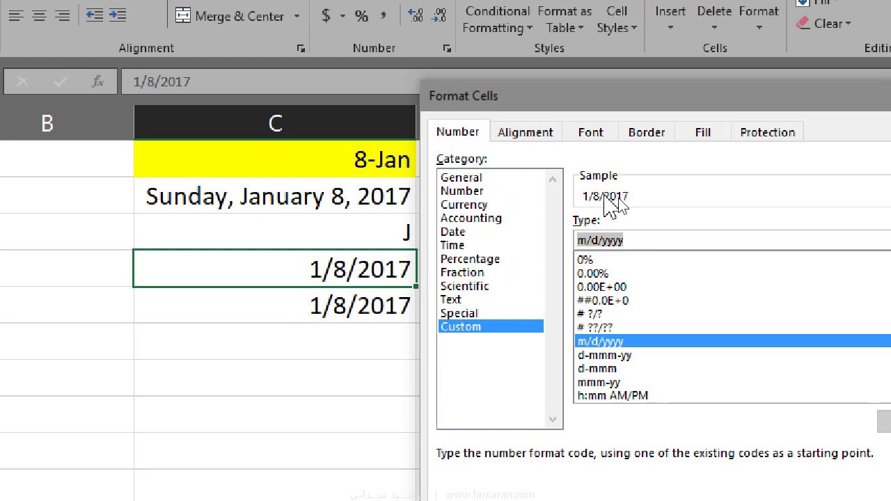 How to Count Cells with Dates in Excel in Urdu