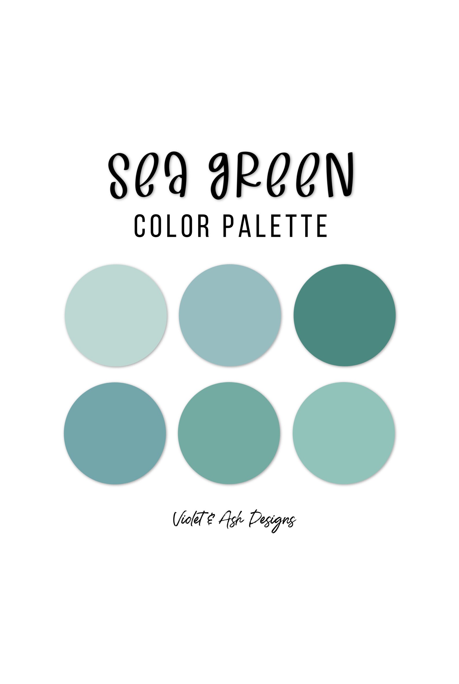 Sea Green Procreate Palette Color Chart Green Color Palette iPad 