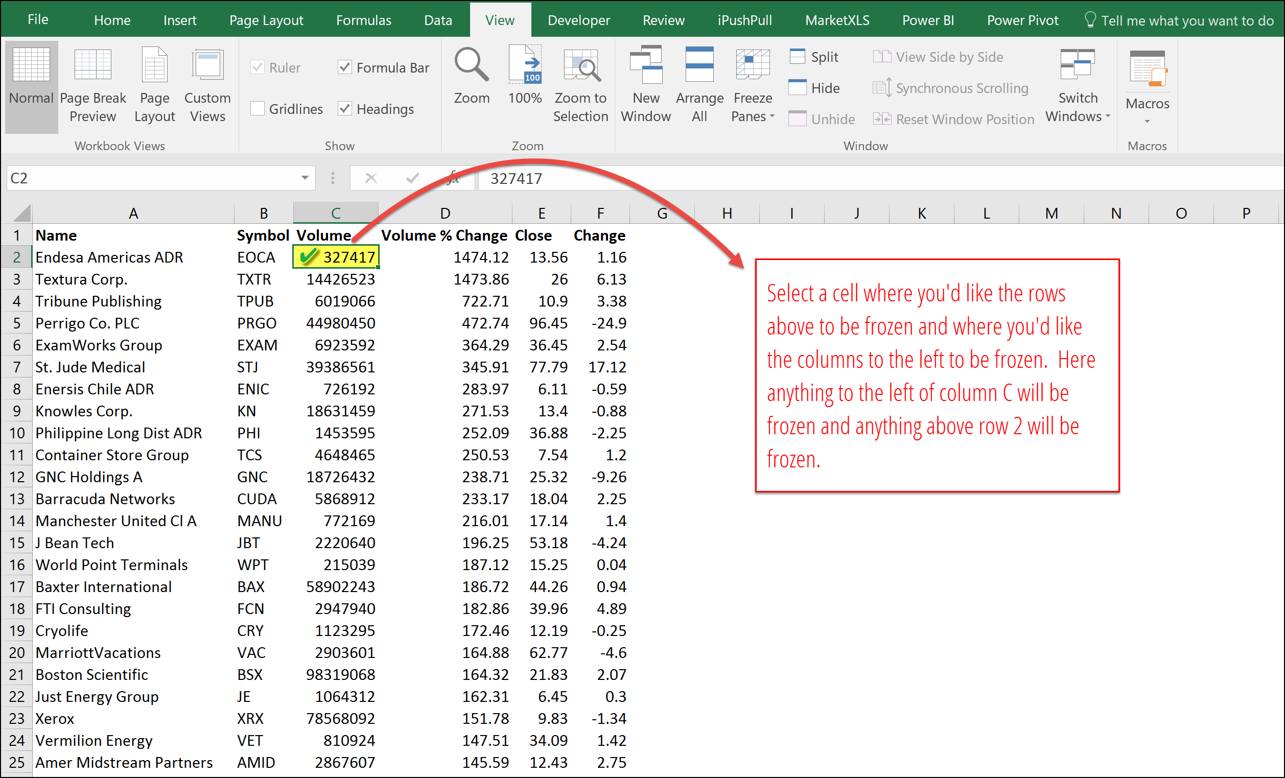 How to Freeze Columns and Rows in Excel in Urdu