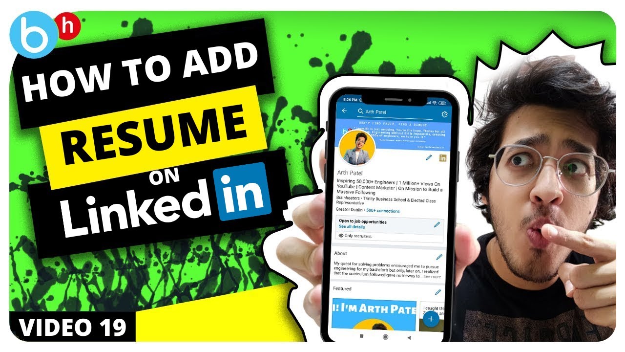 How To Upload Resume On LinkedIn in 2021  Update Resume  Add Resume 