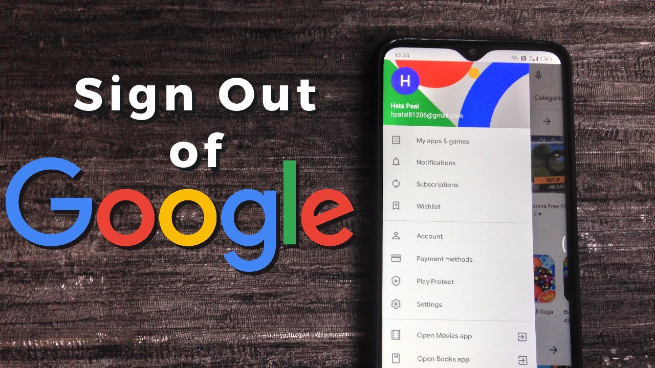 How to sign out of Google Account  Android  YouTube