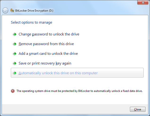 Windows 7 Bitlocker