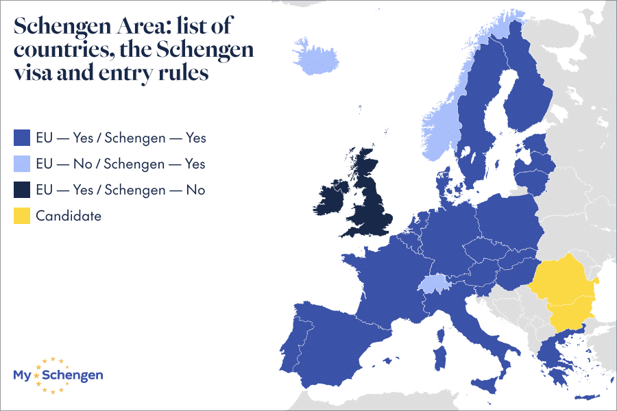 Schengen Area a List of Membership Countries Schengen Visa and Entry 