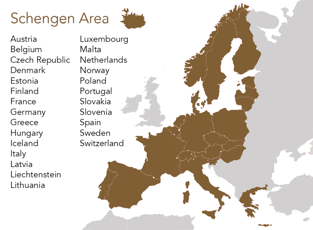 How Many Schengen Countries in Urdu