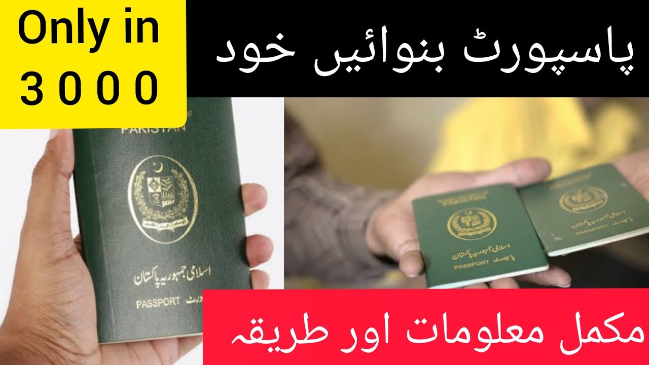 How to make Pakistani Passport  only in 3000  in Urdu easy way  YouTube