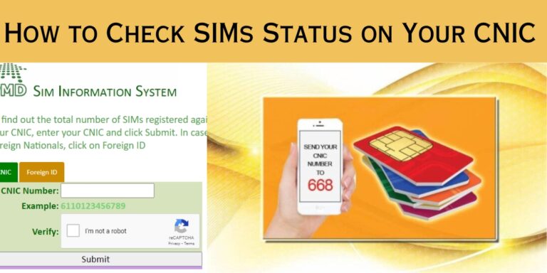 How to Check SIM Details on CNIC in Urdu