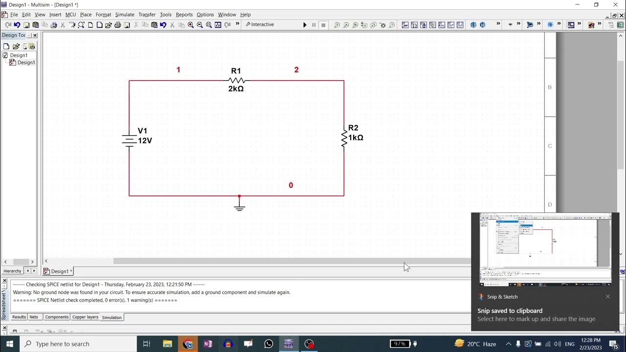 How to Add Ground in Multisim in Urdu
