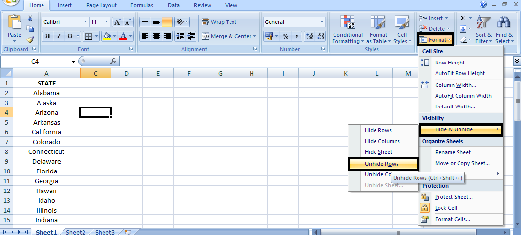 How to Unhide Rows in Microsoft Excel  Unhide All Rows