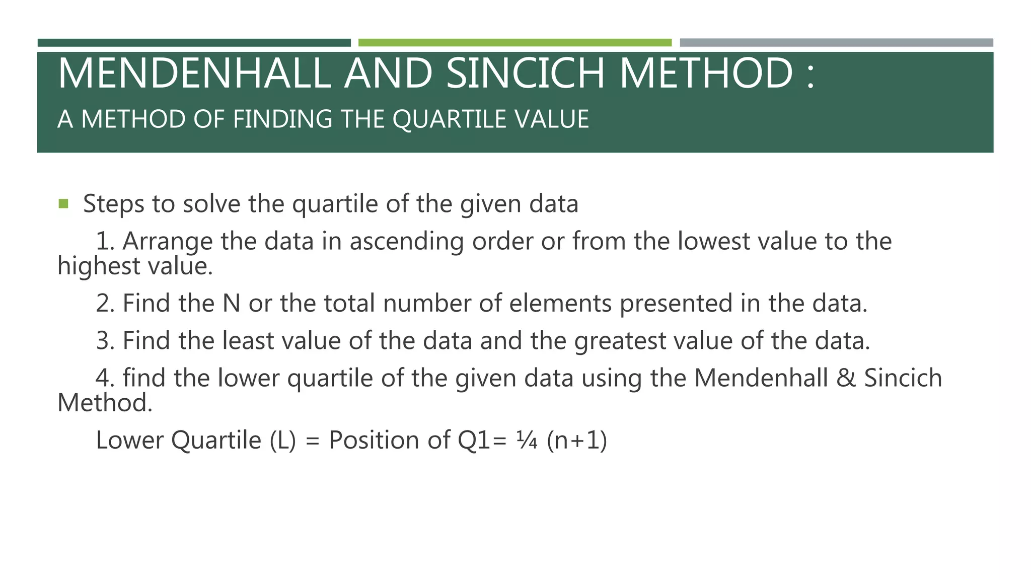 Quartile ungrouped  PPT