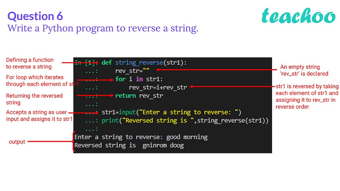 How to Reverse the String in Python in Urdu