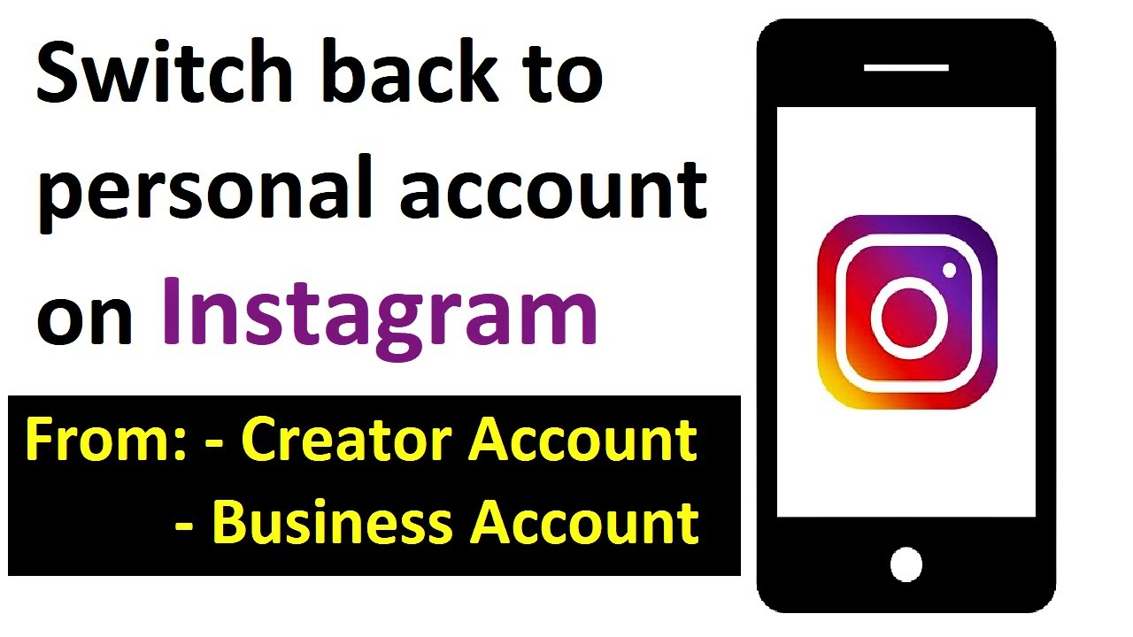how to switch back to personal account on instagram V simple  YouTube