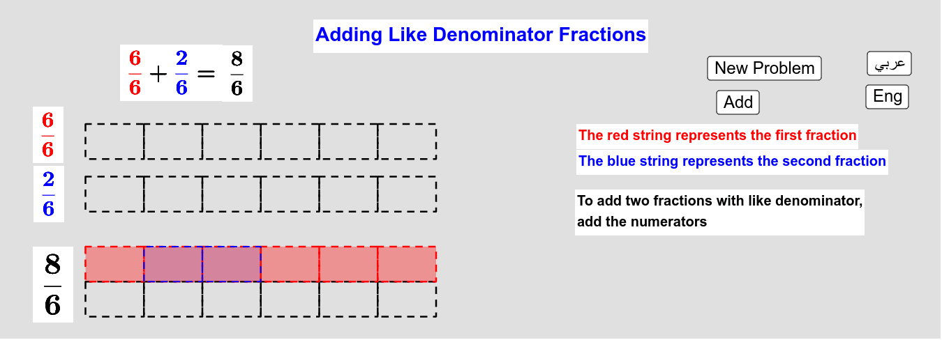 Subtracting Fractions    GeoGebra