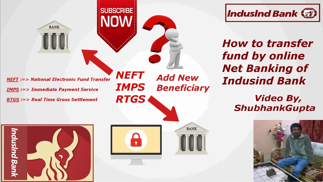 How to transfer fund by online Net Banking of Indusind Bank  YouTube