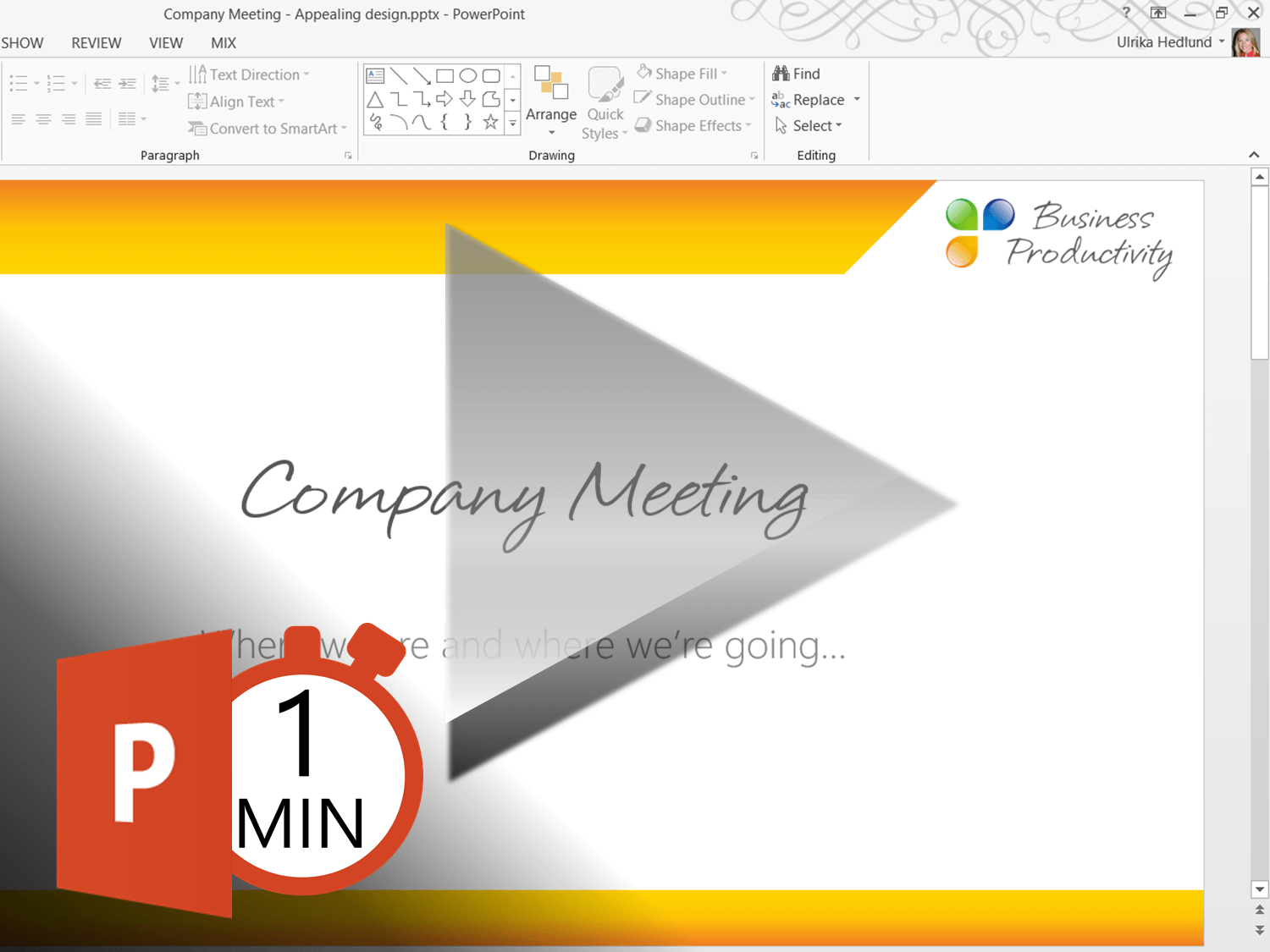 How to add your logo to all slides in PowerPoint 2013  Business 