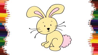 How to Draw a Rabbit Easy in Urdu