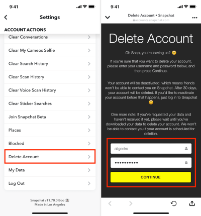 How to Delete Your Snapchat Account in Urdu