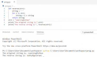 How to Reverse the String in Python in Urdu