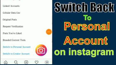 How to Switch Back to Personal Account on Instagram in Urdu