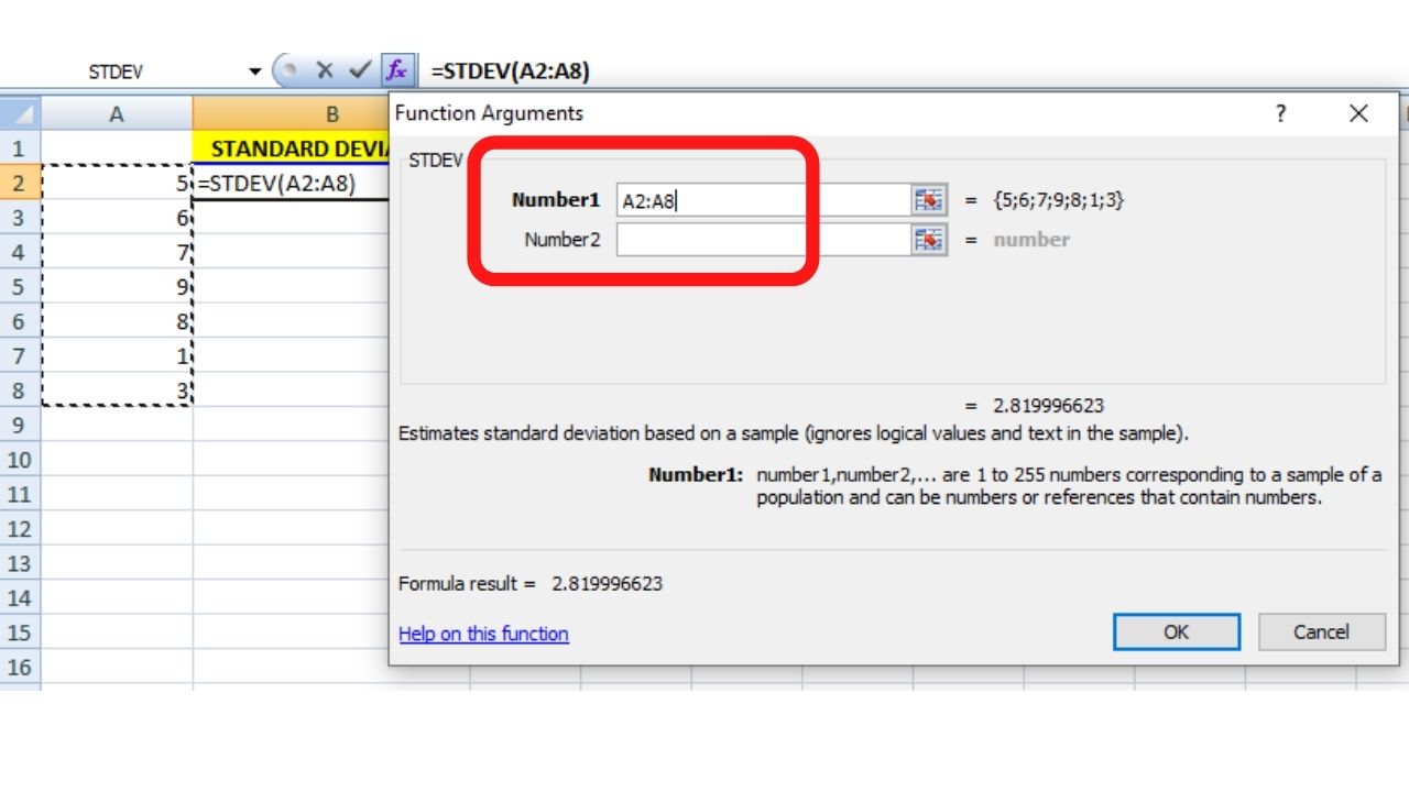 How to Use Excel to Calculate Standard Deviation in Urdu