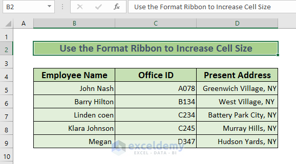 How to Increase Column Size in Excel in Urdu