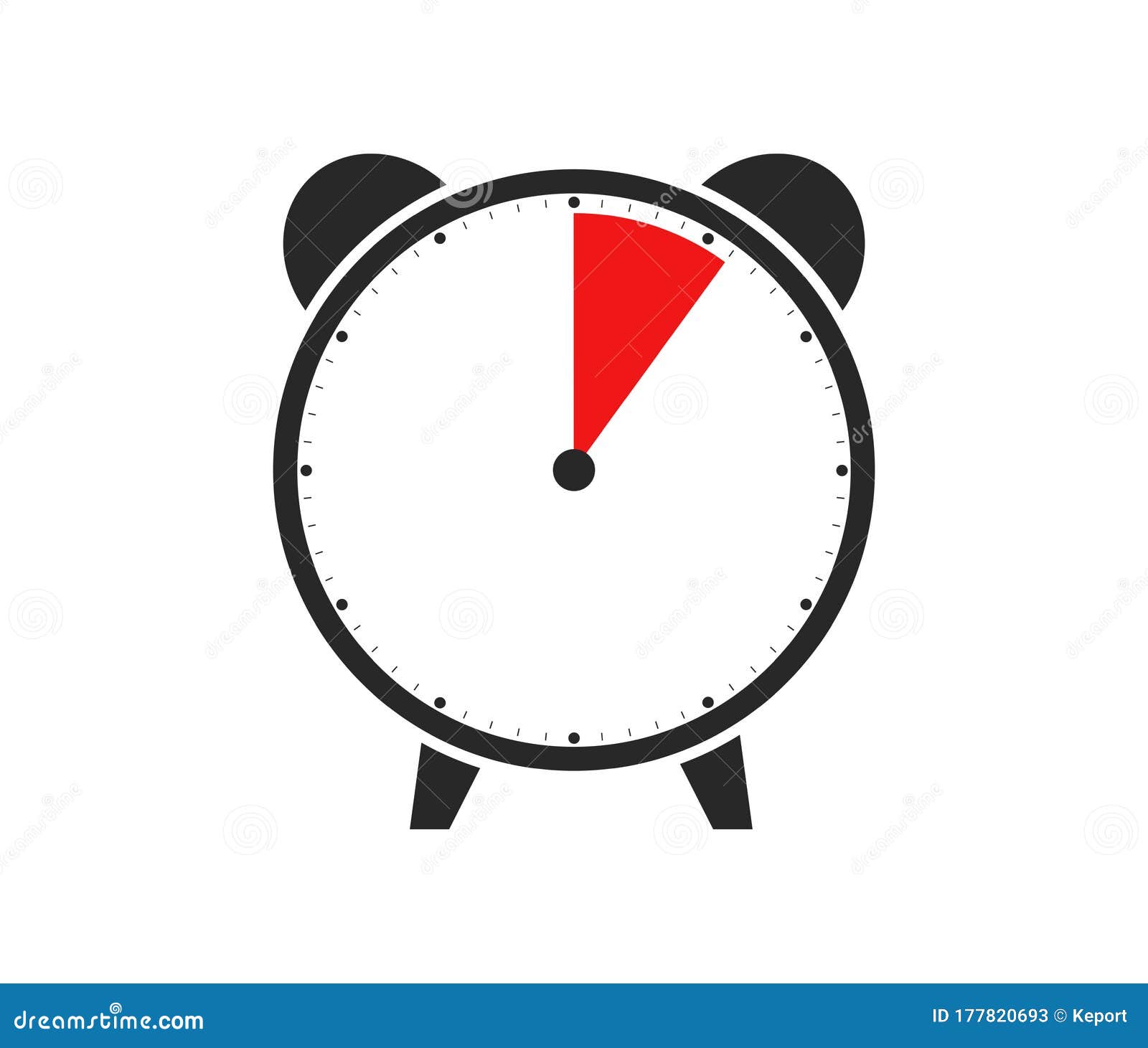 6 Seconds or 6 Minutes  AlarmClock Icon Stock Illustration 