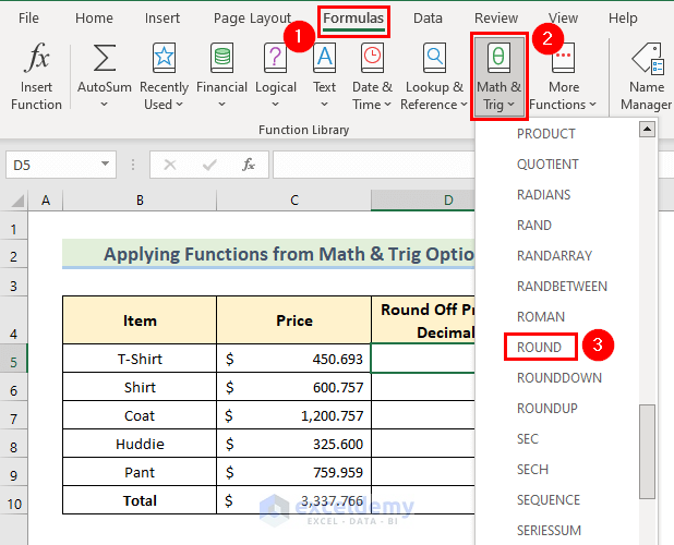 How to Round Off in Excel in Urdu