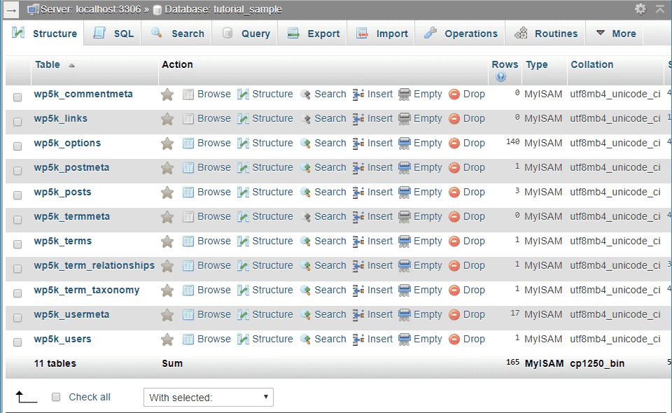 How to view the available databases using phpMyAdmin