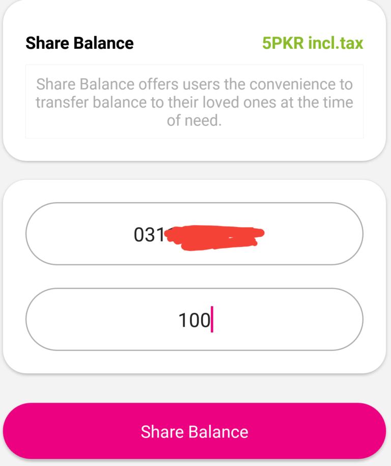 How Much Balance on 100 Load Zong in Urdu