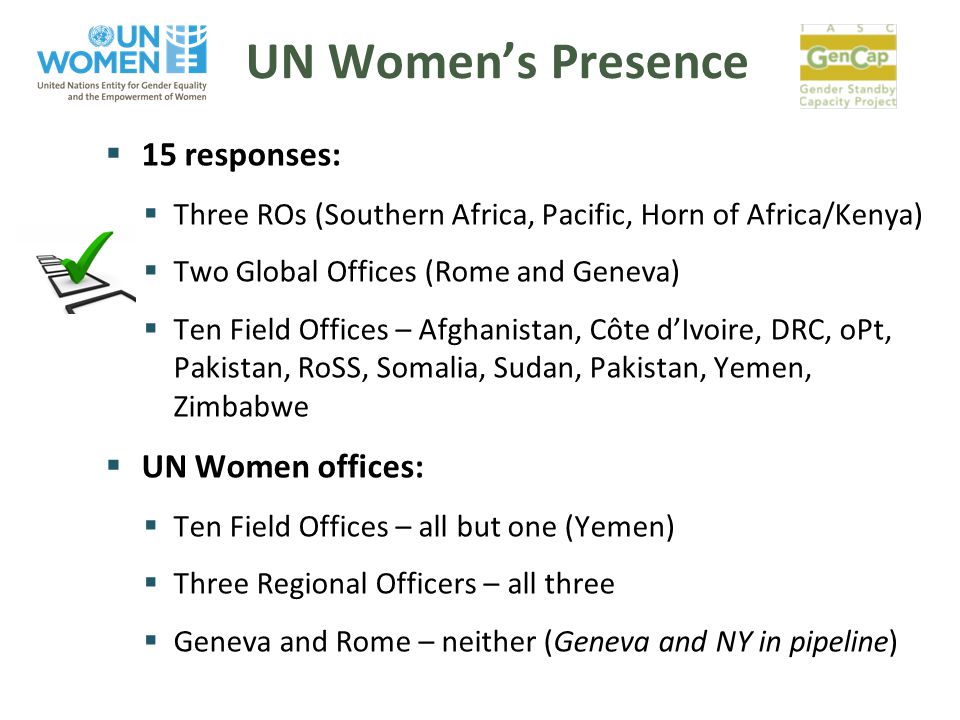 GenCap Technical Workshop Session 4 GenCap  UN Women Collaboration 