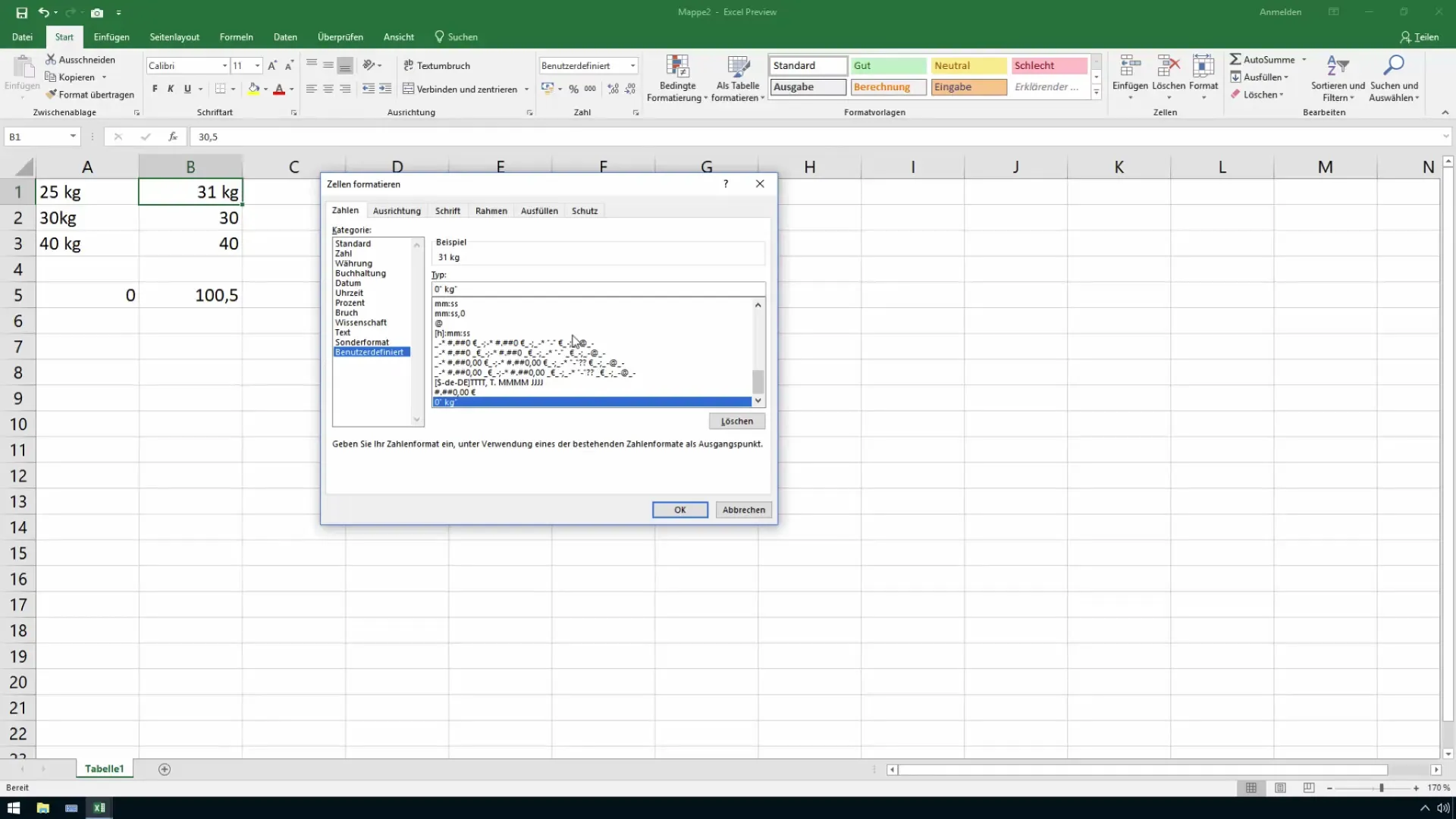 How to Add Measurements in Excel in Urdu