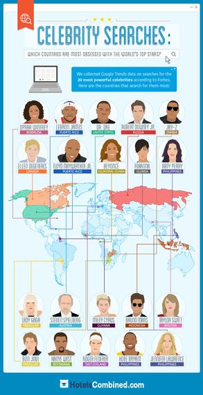 Which Countries are Obsessed with the Worlds Top Stars  HuffPost 