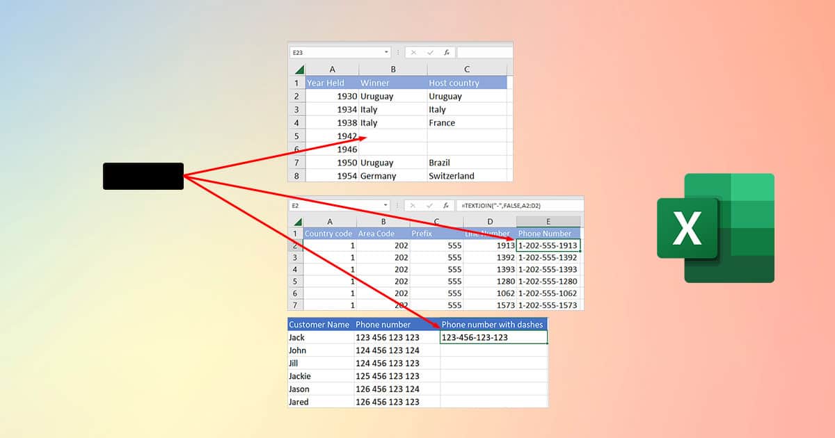 How to Put a Dash in Excel