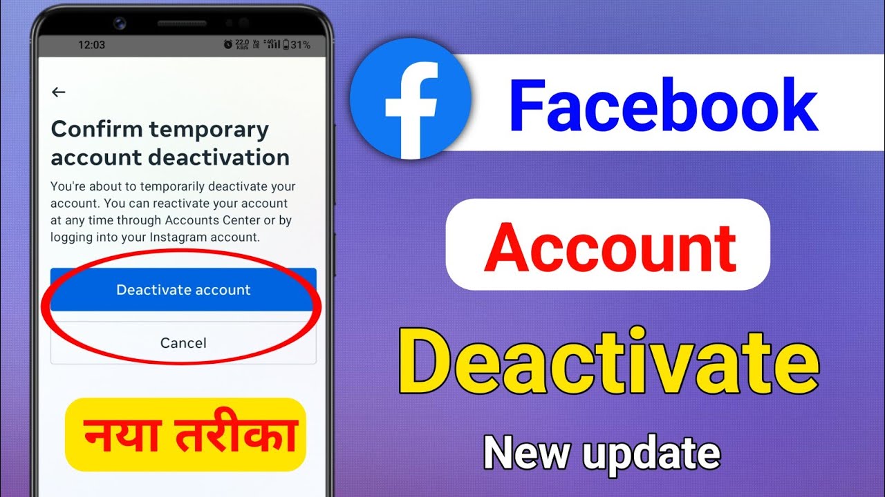 How To Deactivate Facebook Account On Mobile  facebook account 