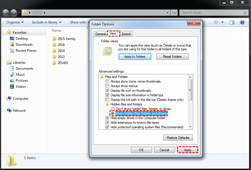 How to Open Hidden Files in Windows 7 in Urdu