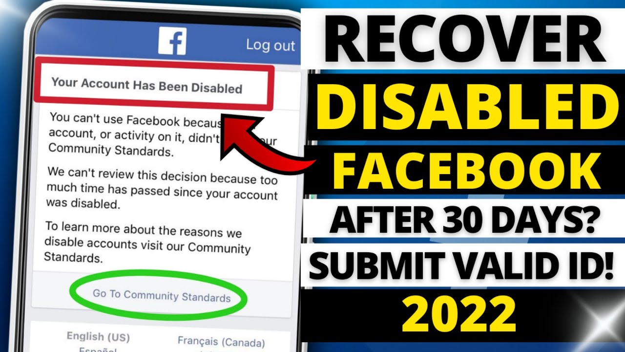 HOW TO RECOVER DISABLED FACEBOOK ACCOUNT DISABLED FACEBOOK IN 30 DAYS 