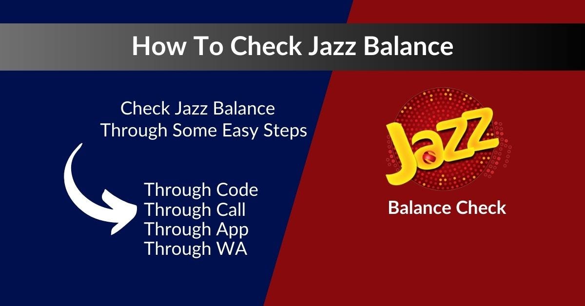 How To Check Jazz Balance  Jazz Balance Check Code 2023  by 