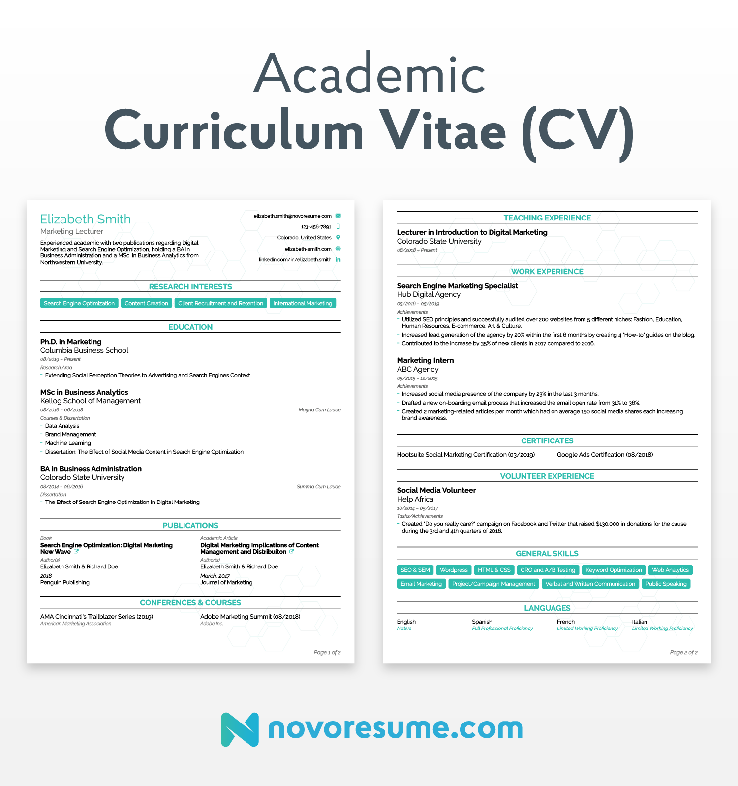 Writing A Curriculum Vitae Template