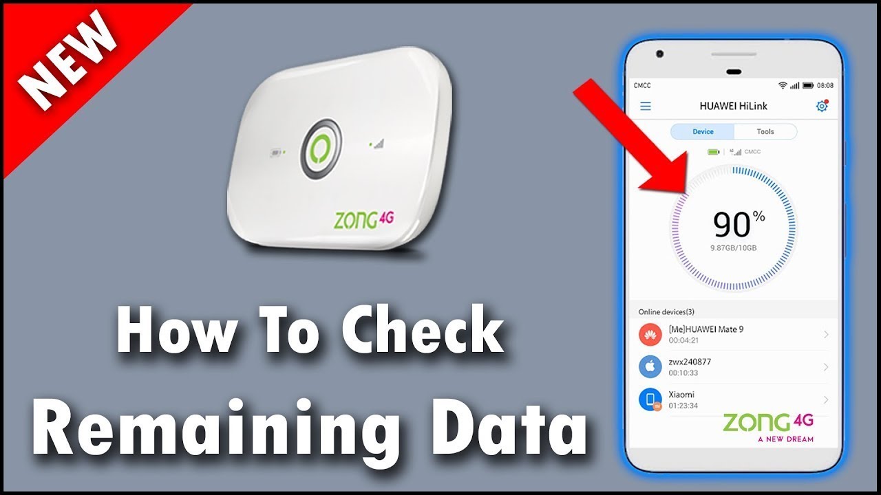 How to check remaing mb data on zong 4g device  YouTube