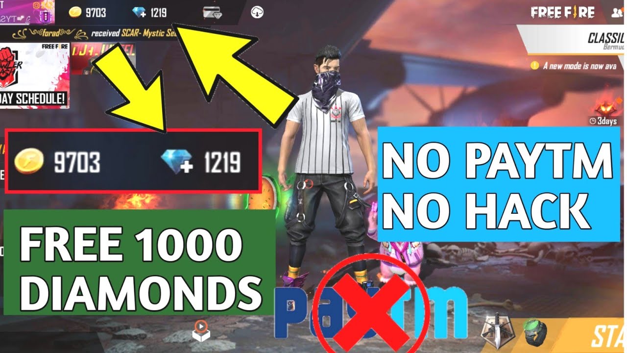 How to get free diamonds in free fire without paytm free diamonds in