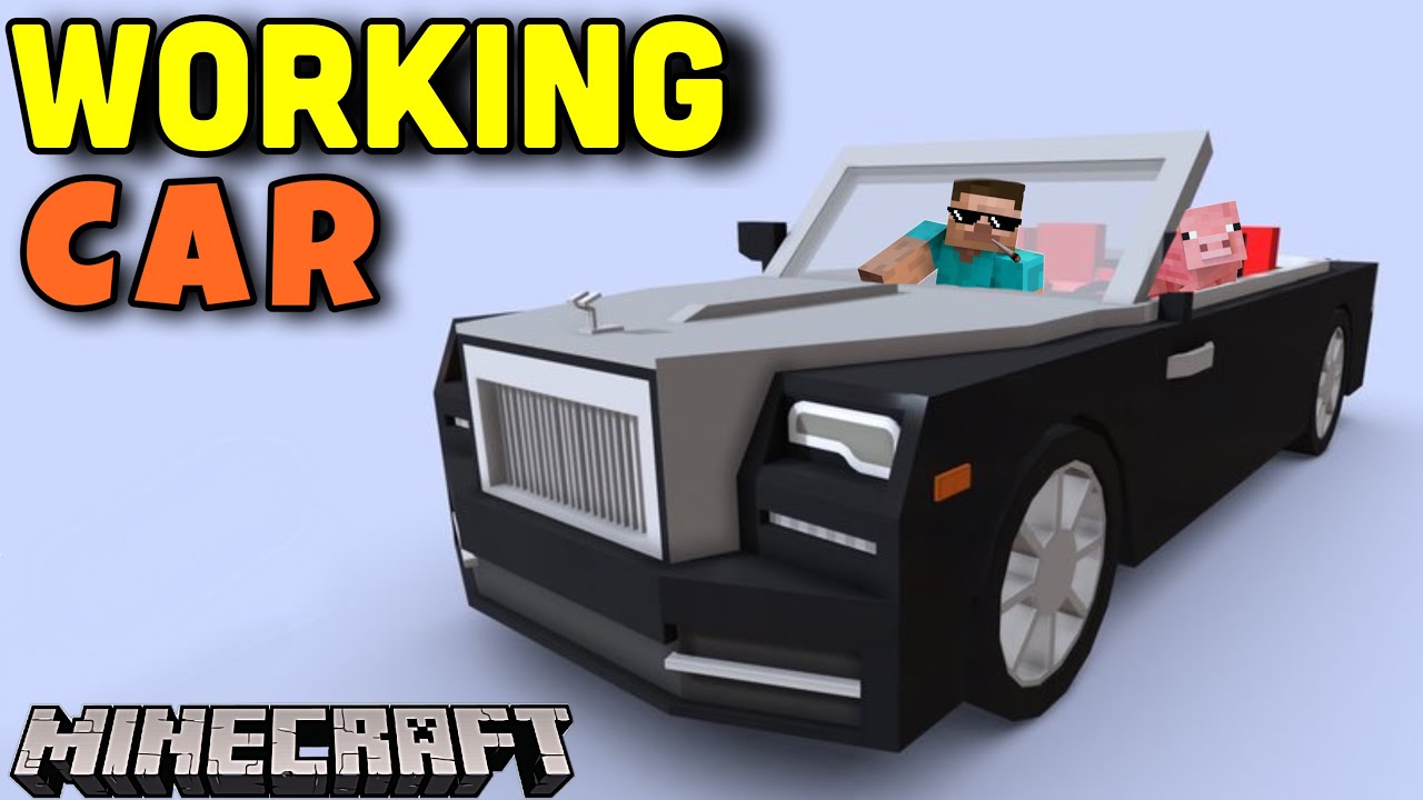 MAKE Working CAR in Minecraft  how to craft a car in Minecraft  YouTube