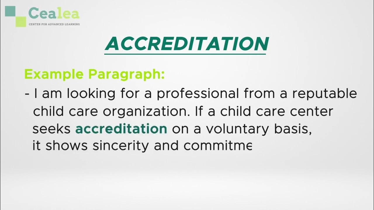 Learn How to Use Accreditation Accreditation meaning synonyms
