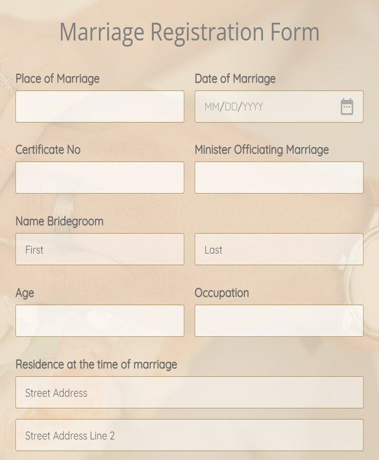 Marriage Certificate Format