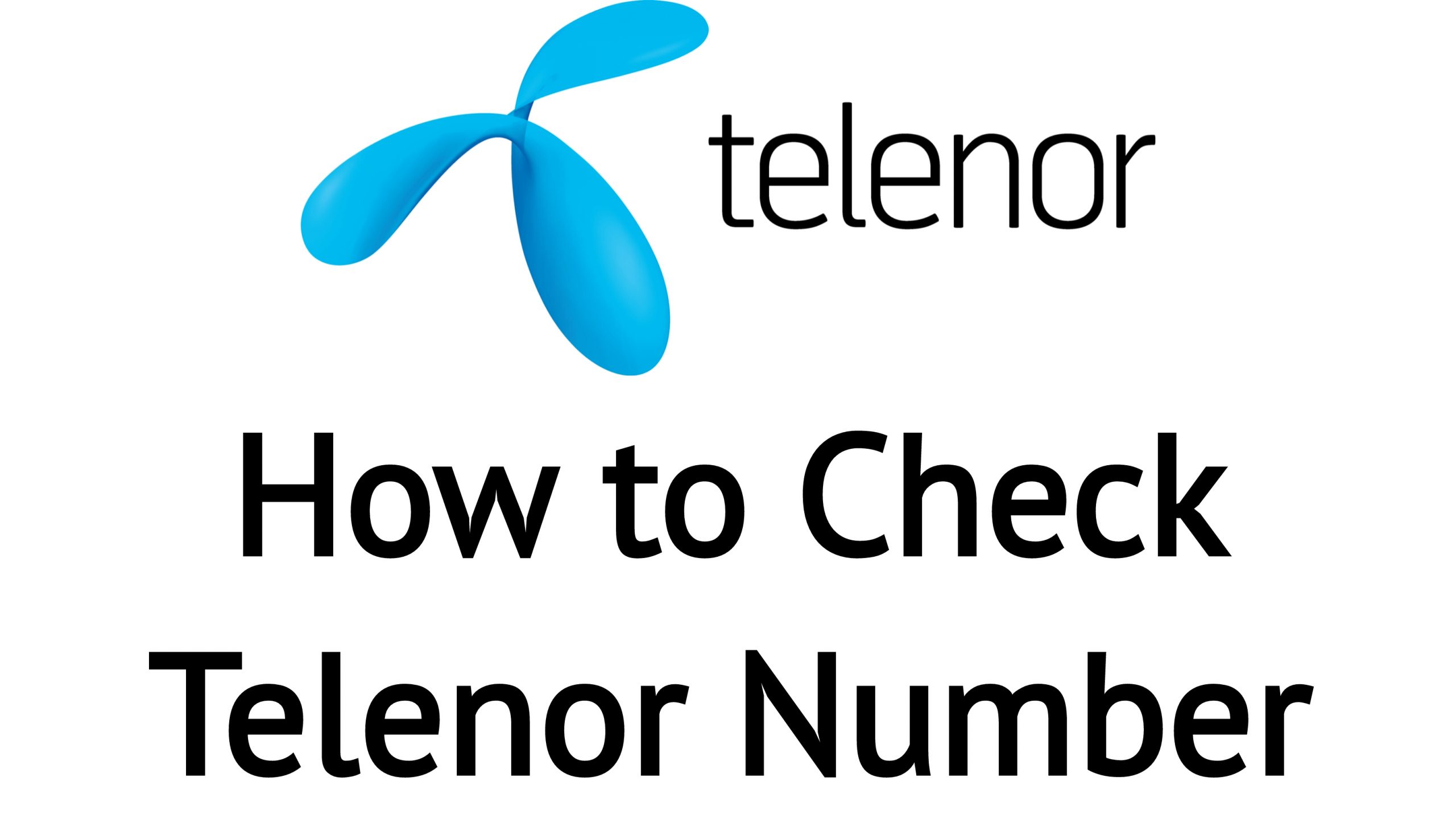 How to check telenor number  2Plus2Four