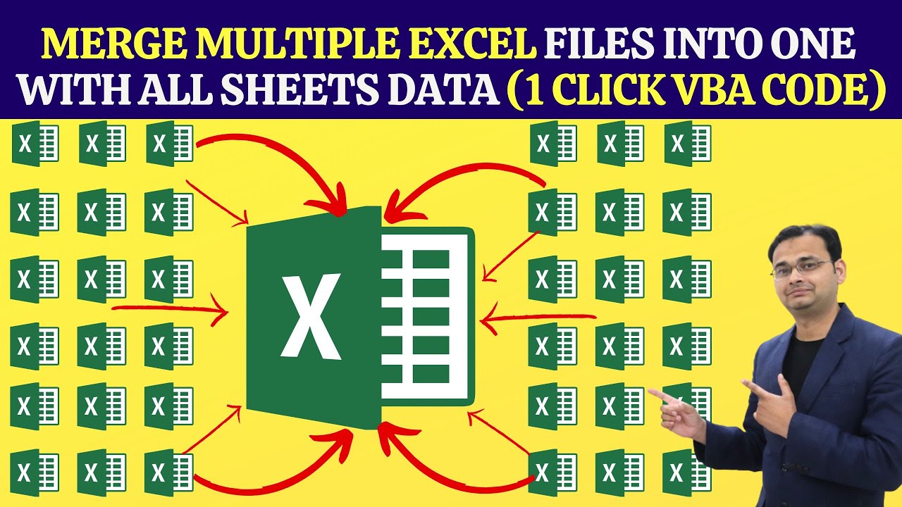 MergeCombine Excel Files Into one File With All Sheets Data 1 click 
