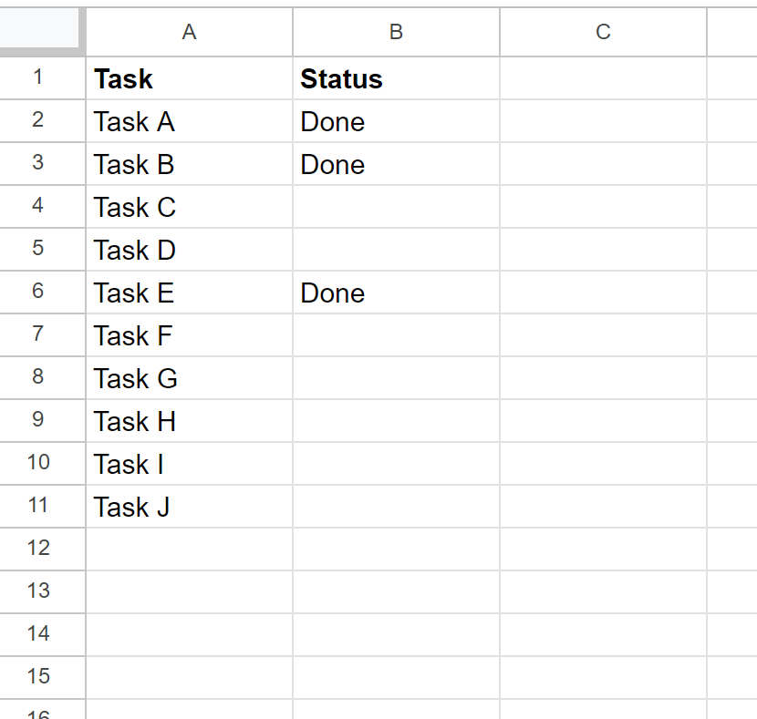How to Calculate Percent Complete in Google Sheets